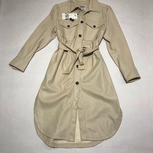 Zara  soft leather dress top